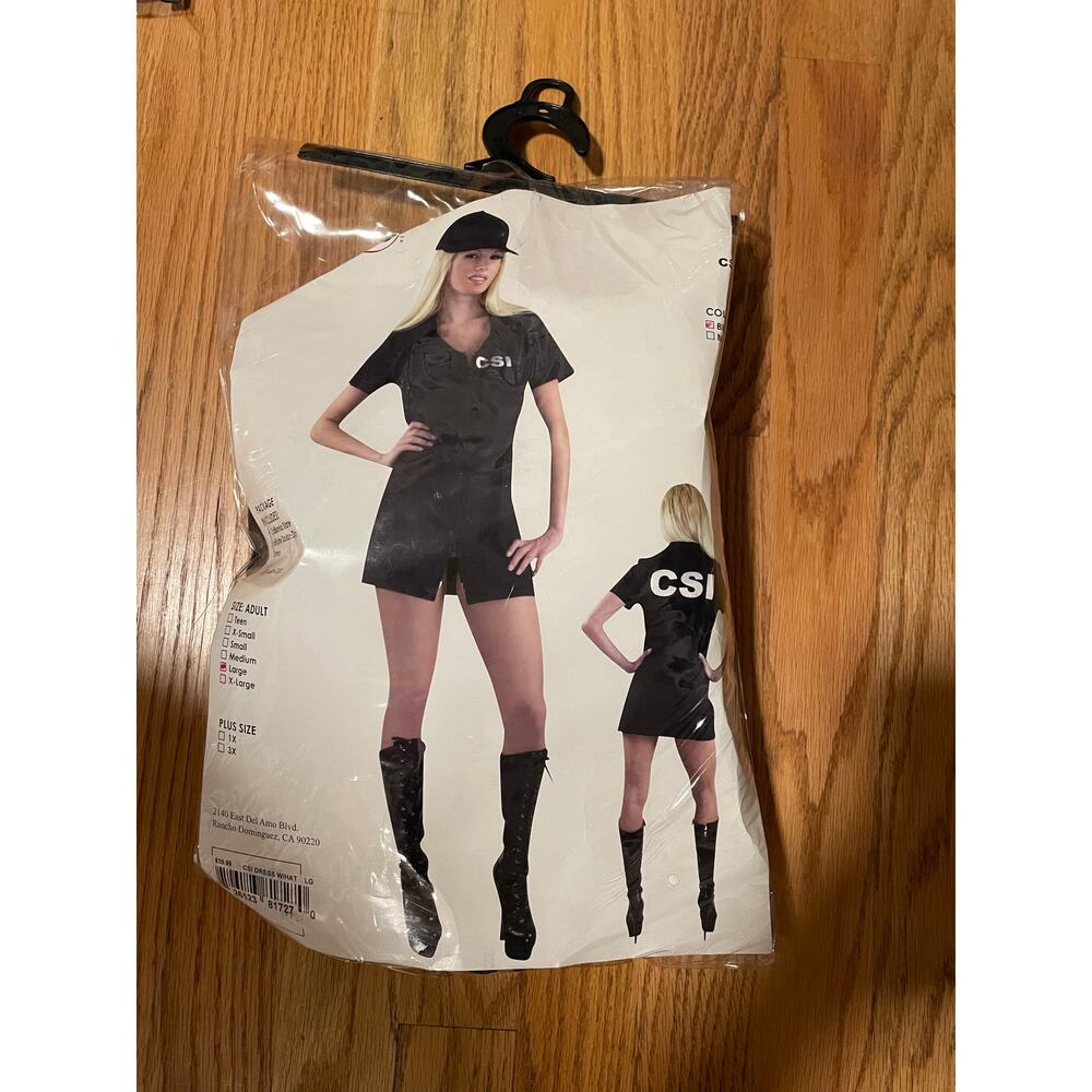 CSI women’s Halloween costume dress black large